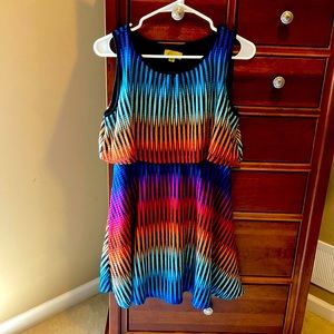 Nicole Miller girls sleeveless colorful dress, size XL, great for a party